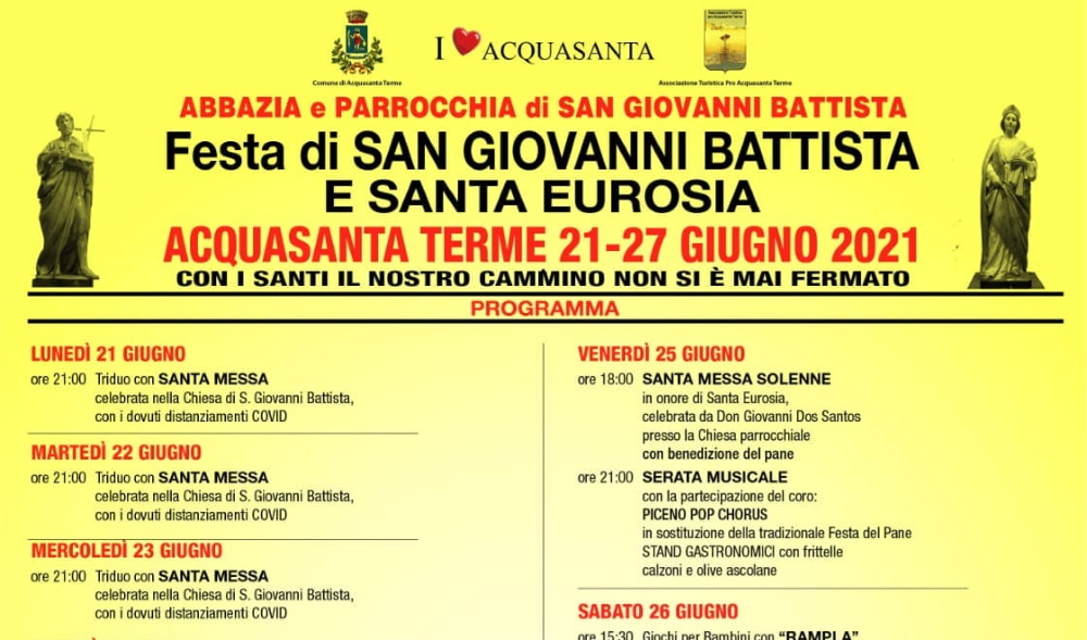 San Giovanni Battista: Acquasanta Terme in festa