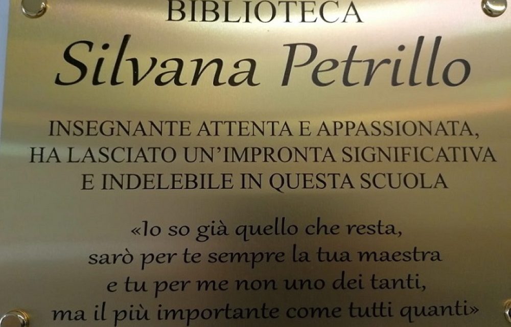 Biblioteca scolastica intitolata a Silvana Petrillo