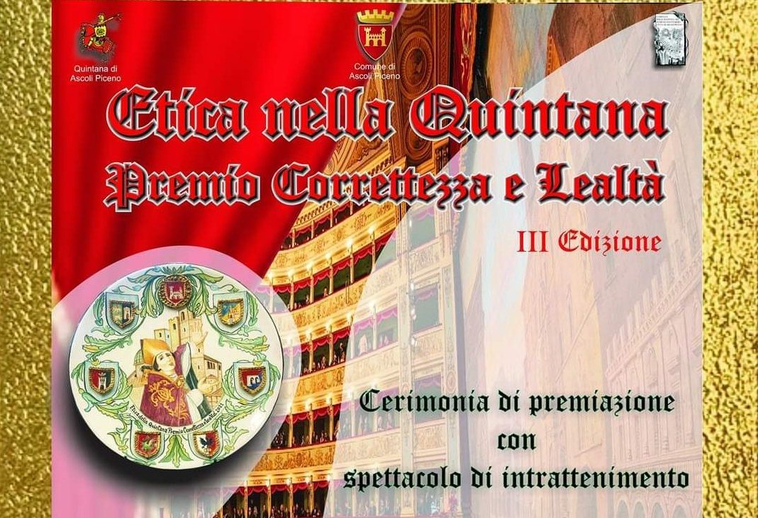 Premio Etica nella Quintana: in arrivo la cerimonia
