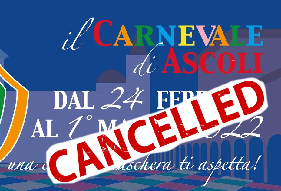 Annullata l’edizione 2022 del Carnevale di Ascoli