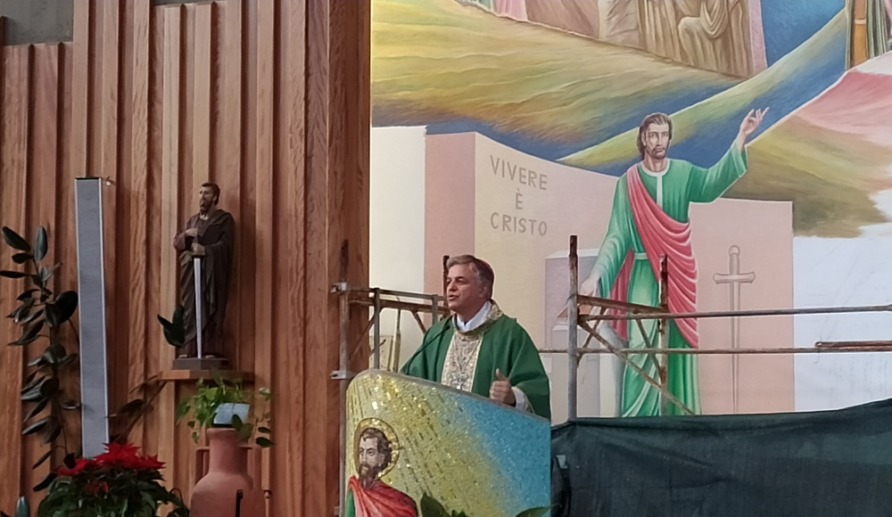 Il Vescovo Palmieri in visita a Pagliare del Tronto